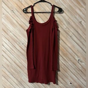 black tank top midi dress Black Tank Midi Dress L